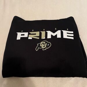 Blue 44 Coach Prime Colorado Buffs Black Hoodie